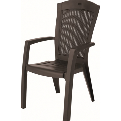 METASSA záhradná stolička hnedé pohodlná