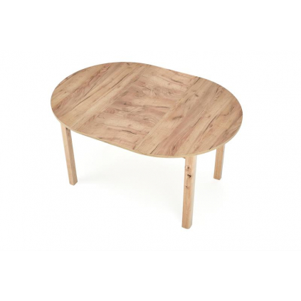 Jednoduchý jedálenský stôl RINBO, v nádhernom prevedení craft zlatý