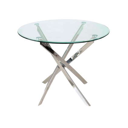 Okrúhly jedálenský stôl AGIS | strieborná