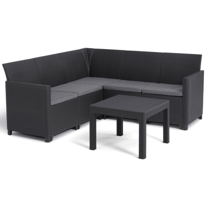 Záhradný set MARIANNE 5 corner small table | grafit