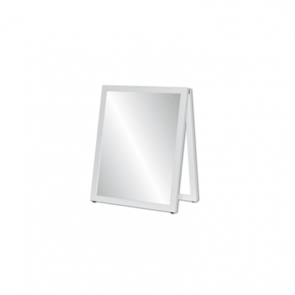menšie stojaté zrkadlo ZINA 40x50 cm biela