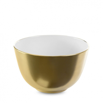 Keramická dekoratívna miska EBRU je vyrobená v kombinácii bielej a zlatej farby