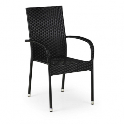Záhradná stolička MÄLEN | čierna
