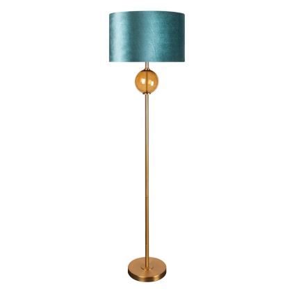 Stojaca lampa MUSA 02 | tyrkysová 46 x 165 cm