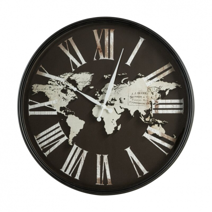 Dekoratívne hodiny 62 v čiernej farbe 60 cm