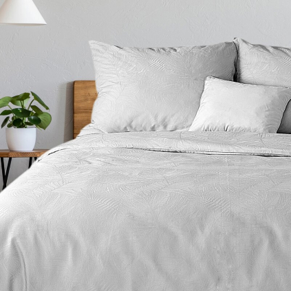 Obliečky na dvojlôžko DAMASK 01 | biela 160 x 200 cm