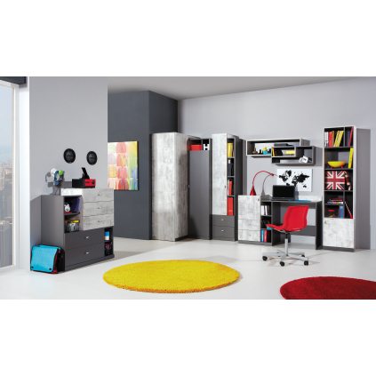 Štýlová detská izba TABLO F, ponúkajúca mimoriadny vzhľad a nadčasové farebné prevedenie