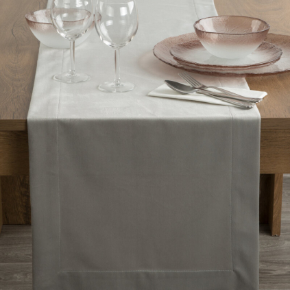 Behúň MELINDA | strieborná 40 x 140 cm