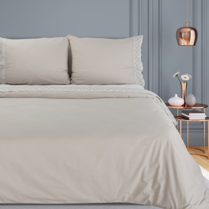 Obliečky na dvojlôžko REINA 27 | béžová 220 x 200 cm
