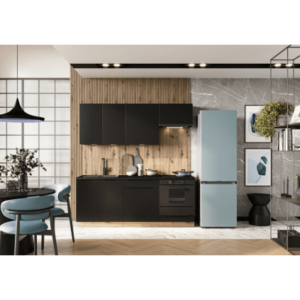 kuchynská linka ISABEL dub artisan čierna 200 cm