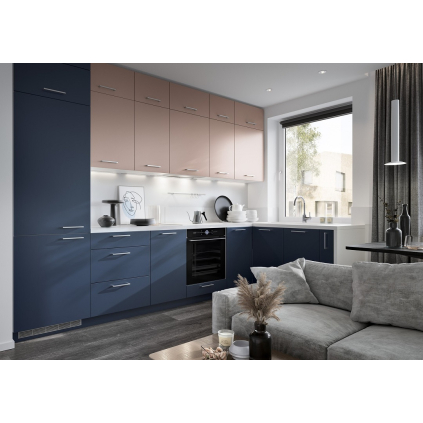 kuchyňa Bonn Kobe mat Marine blue korpus biely
