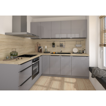 kuchyna Essen sivy lesk korpus grey