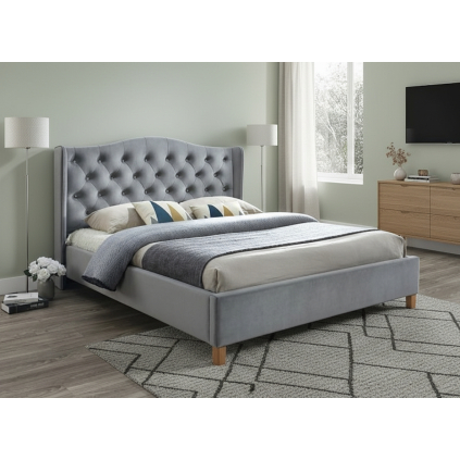 manzelska-siva-postel-aspen-velvet-160-cm