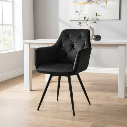 jedalenska-stolicka-mngo-velvet-cierna