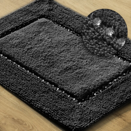 Kúpeľňový koberček CHIC | čierna 50 x 70 cm