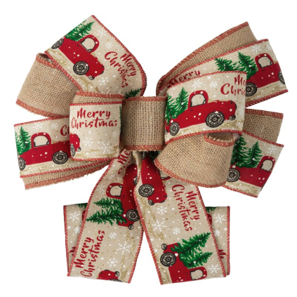 Vianočná dekorácia MAŠĽA 447 | béžová/červená 28 x 20 x 50 cm