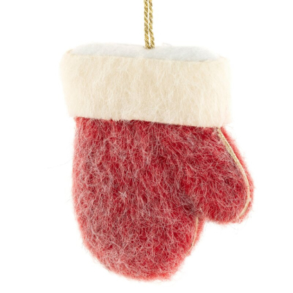 Vianočná dekorácia RUKAVICA 407C | červená 9 x 3 x 11 cm