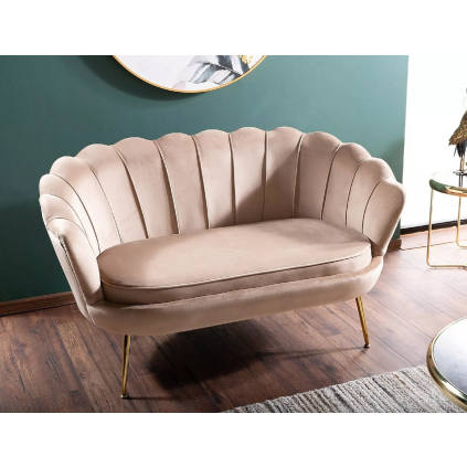 dokonalá pohovka CAMELLIA 2 VELVET, vo výnimočnom béžovom prevedení