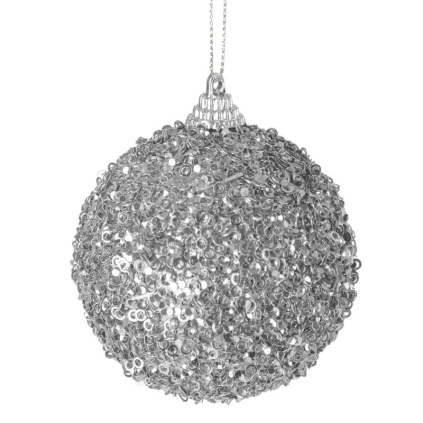 Vianočná dekorácia GUĽA 12C | strieborná 8 cm