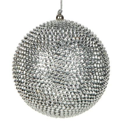 Vianočná dekorácia GUĽA 1 | strieborná 10 cm