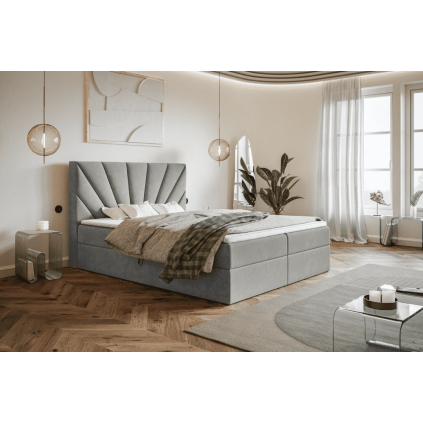 manželská posteľ boxspring EMMA 6 sivá