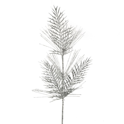 Vianočná vetvička 72 | strieborná 55 x 20 cm