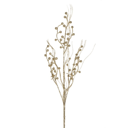 Vianočná vetvička 77 | šampaň 50 x 20 cm