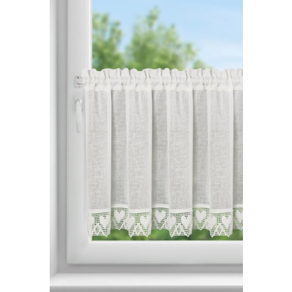 Krátka záclona DORIS P | krémová 150 x 60 cm