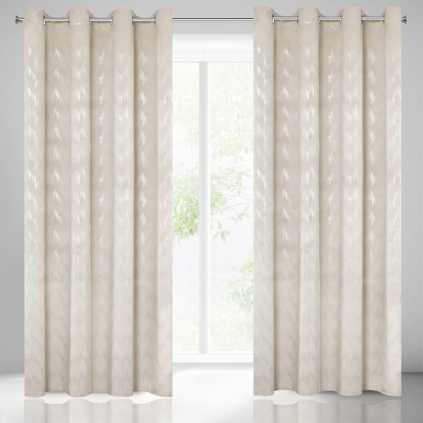 Záves CHILL K | béžová/strieborná 140 x 250 cm
