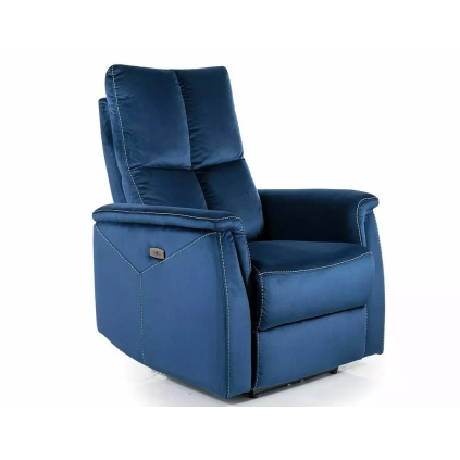 modré relaxačné kreslo NEPTUN VELVET