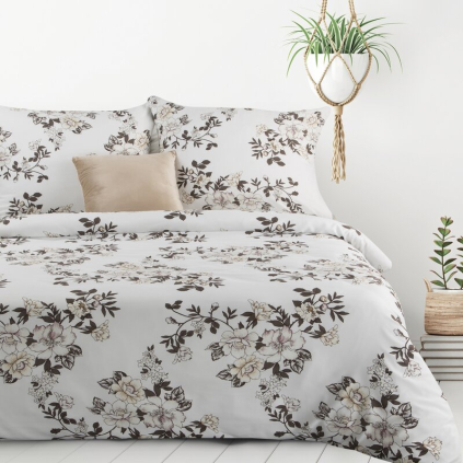 Obliečky na dvojlôžko INGA | biela/krémová 220 x 200 cm