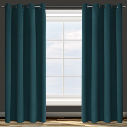 Zatemňovací záves PARISA K | tmavotyrkysová 135 x 250 cm