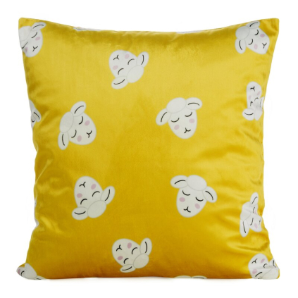 Obliečka na vankúš KIDS 1B | horčicová/biela 45 x 45 cm