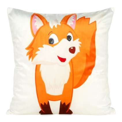 Obliečka na vankúš KIDS 9C | biela/oranžová 45 x 45 cm