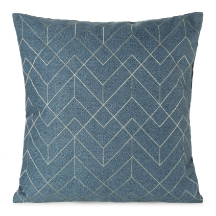 Obliečka na vankúš MILA 01 | modrá/strieborná 45 x 45 cm