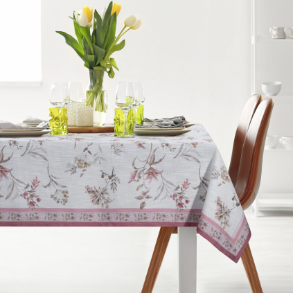 Obrus SUMMER 6 | prírodná/ružová 140 x 220 cm