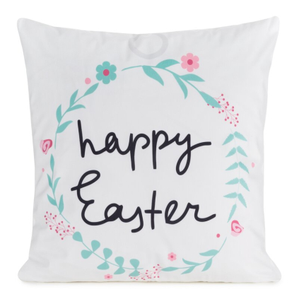 Veľkonočná obliečka na vankúš EASTER 4 | biela/čierna 45 x 45 cm