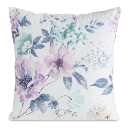 Obliečka na vankúš MINK 32 | biela/fialová 45 x 45 cm