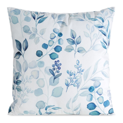 Obliečka na vankúš MINK 33 | biela/tyrkysová 45 x 45 cm