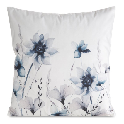 Obliečka na vankúš MINK 37 | biela/tmavomodrá 45 x 45 cm