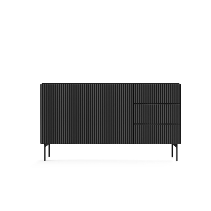POLY komoda 147 2D3S cierna