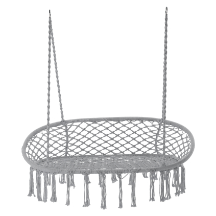 Závesné kreslo BOHO v sivej farbe