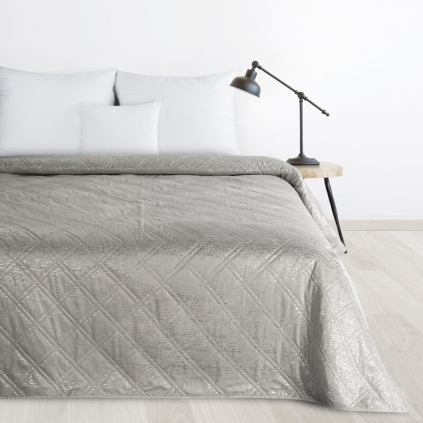 Prikrývka na posteľ LUIZ | strieborná 220 x 240 cm