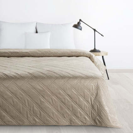 Prikrývka na posteľ LUIZ | béžová 200 x 220 cm
