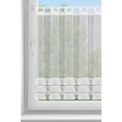 Krátka záclona LILIAN 3 PU | biela 150 x 90 cm