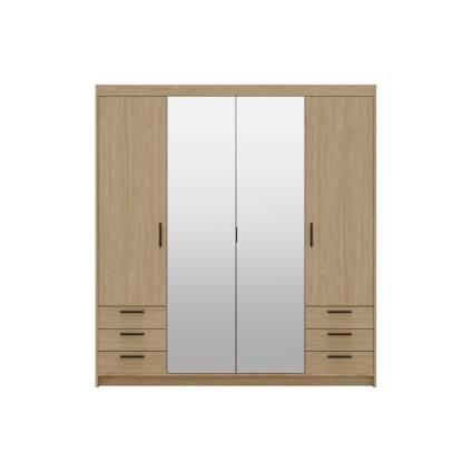 siroka-satnikova-skrina-ellen-4D6S-so-zrkadlom-v-prevedeni-dub-olejovany