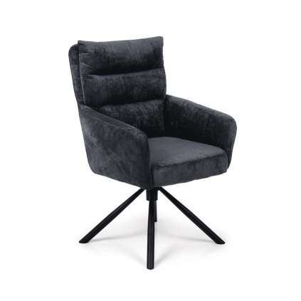 dizajnova jedalenska stolika enzo tmava siva