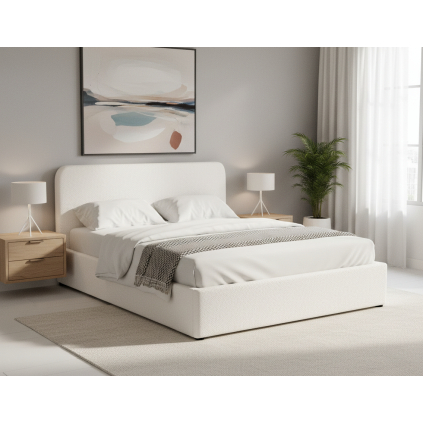 calunena manzelska postel teddy biela boucle