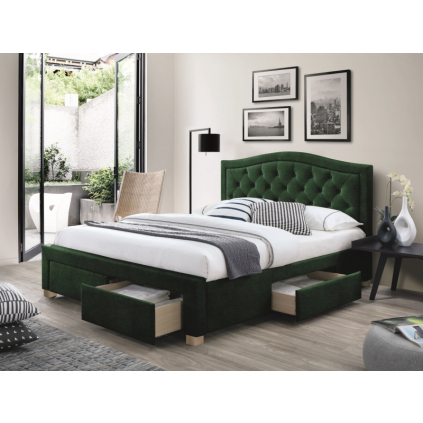 Manželská posteľ Electra VELVET zelená