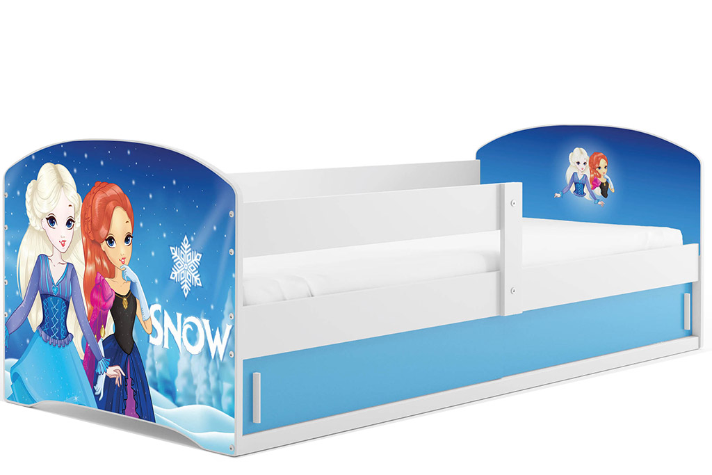 E-shop BMS Detská obrázková posteľ LUKI 1 | biela Obrázok: Snow